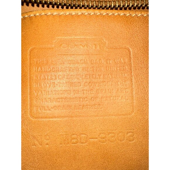 VTG Coach Bleecker Satchel 9303 Tan Leather Brass Two-Handle Tote 90s USA + Tag - Picture 7 of 7